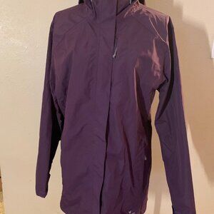 White Sierra women's L purple outdoors hiking utility windbreaker rain jacket